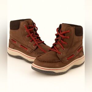 Sperry Brown and Red Kids Boots